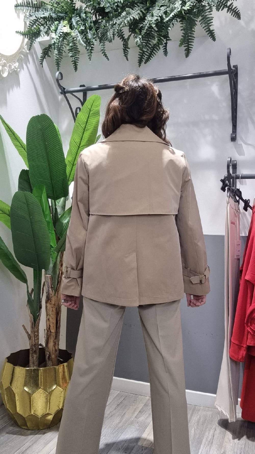 Le Chicche Trench Midi Biscotto Vendita Calda