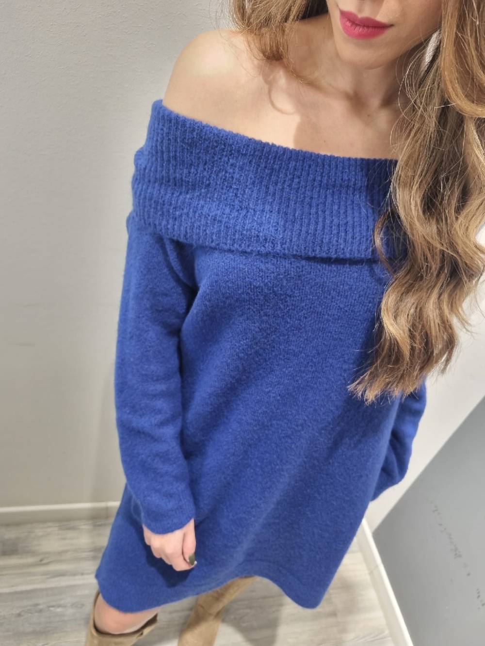 Le Chicche Abito Maglia Blu Elettrico Online
