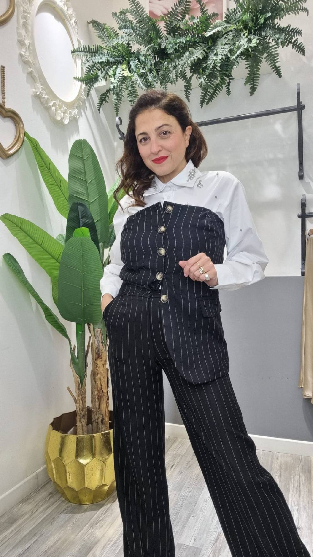 Le Chicche Tailleur Pantalone Gessato 2025