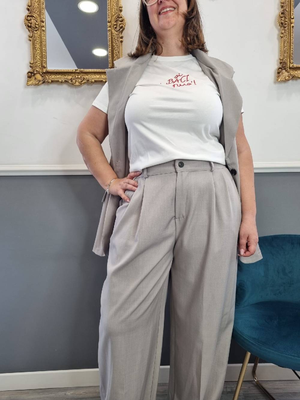 Le Chicche Tailleur Sabbia Curvy In Linea