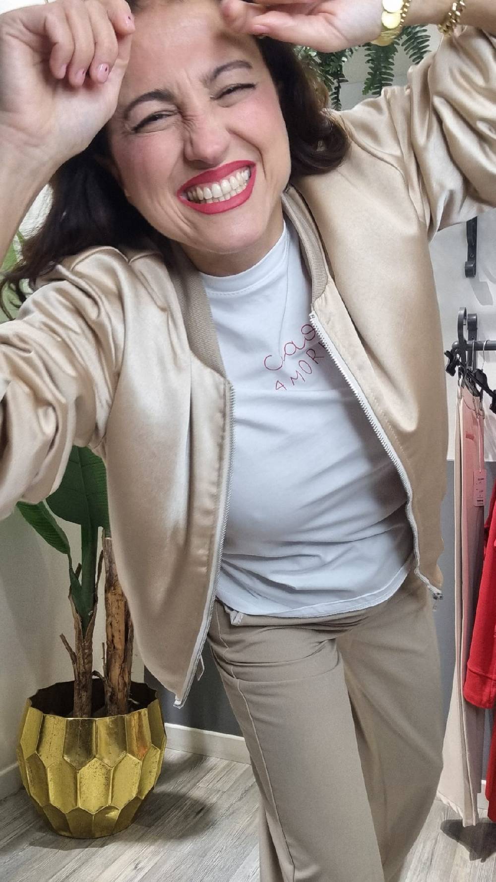 Le Chicche Bomber Rosa Satinato Consegna Veloce