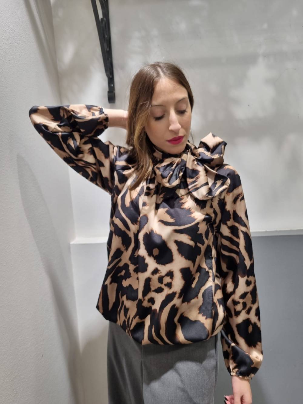 Le Chicche Blusa Fiocco Fantasia Vendita Economica
