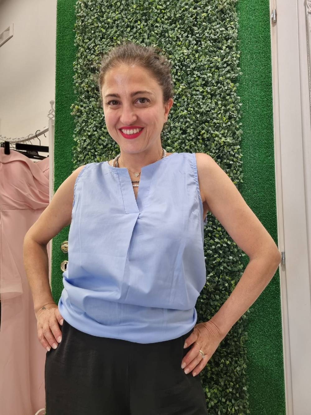 Le Chicche Blusa Smanicata Cotone In Saldo