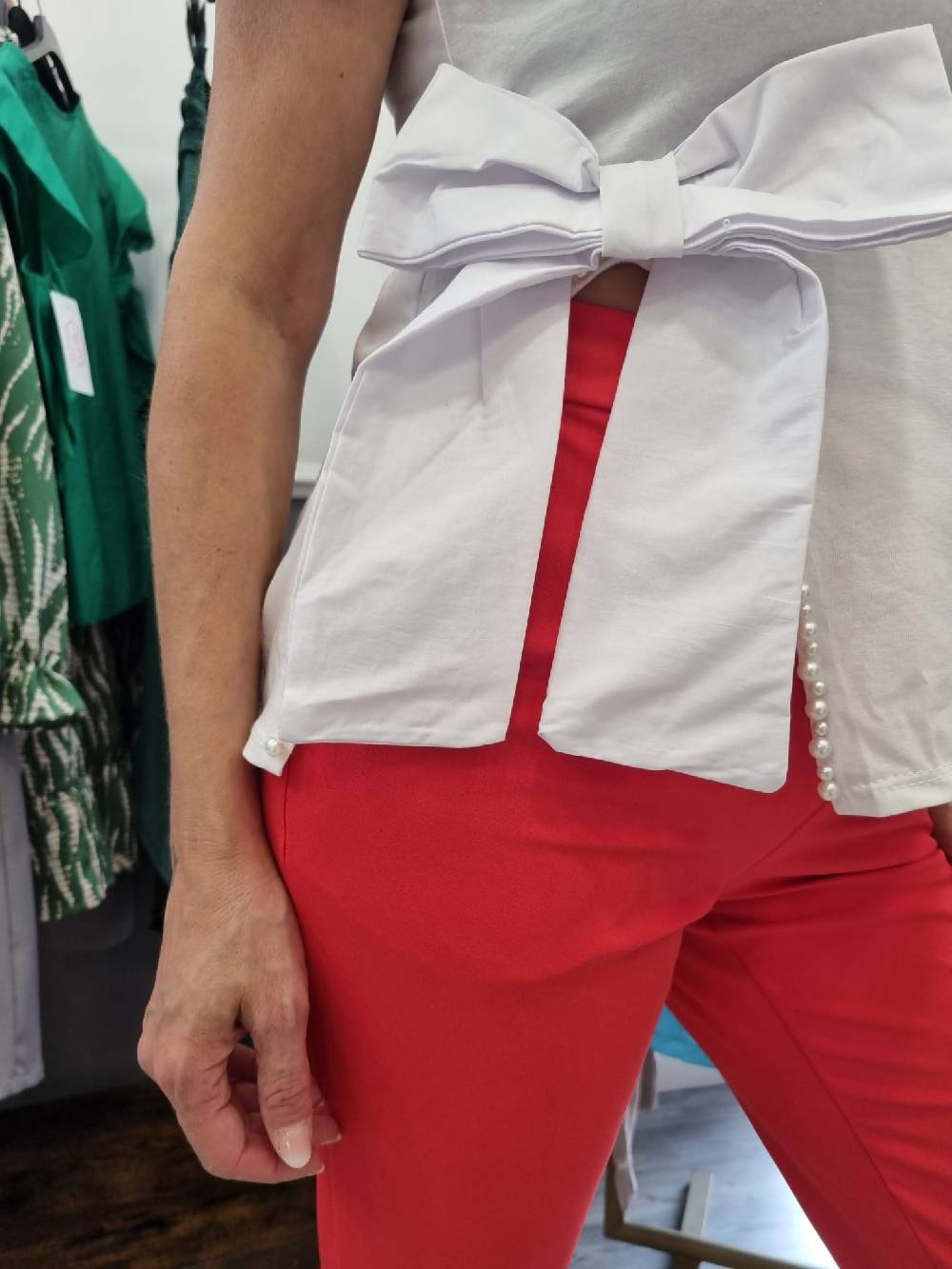 Le Chicche T-shirt Fiocco e Perle 683 Fino Al -60%