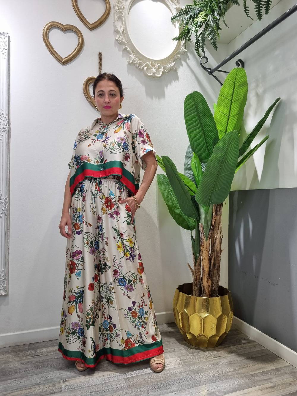 Le Chicche Coordinato Flora Camicia Affare Del Giorno