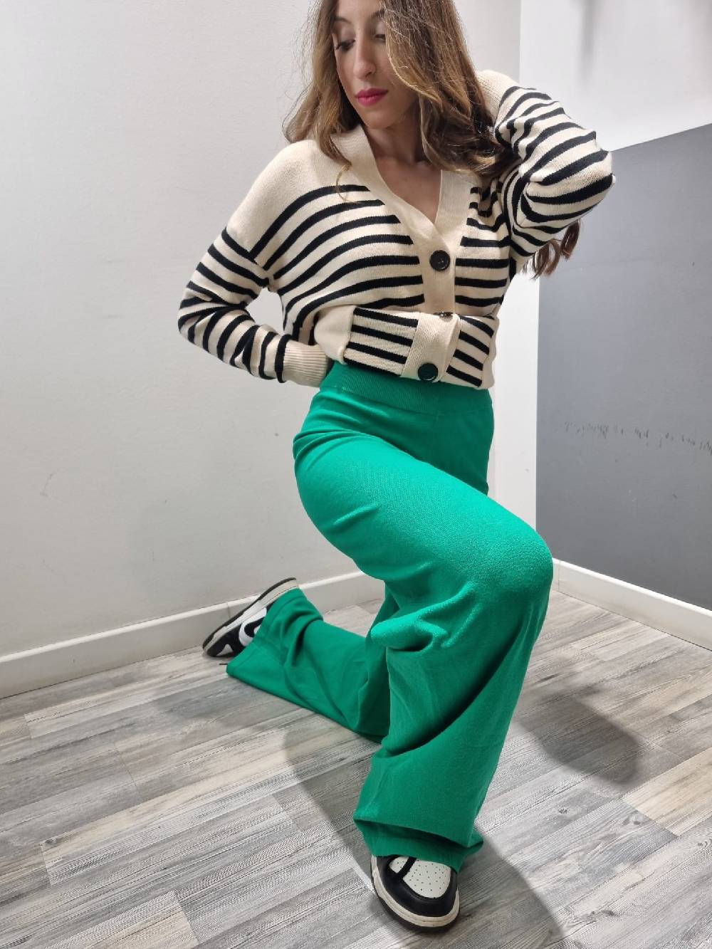 Le Chicche Pantalone Maglina Verde 50% di sconto per tempo limitato