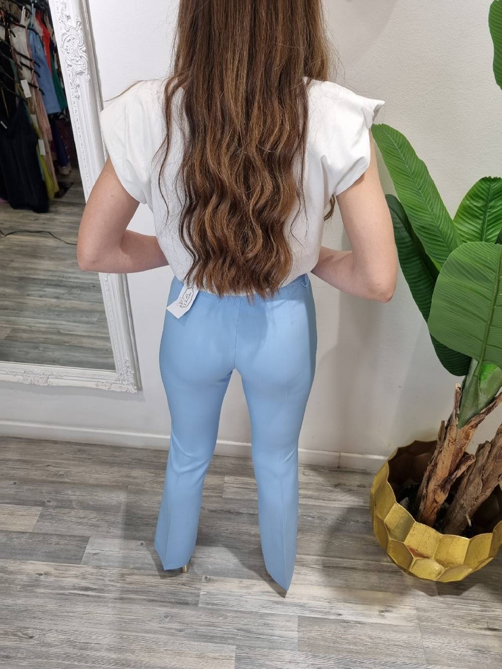 Le Chicche Pantalone Azzurro Cielo Prezzo Ridotto