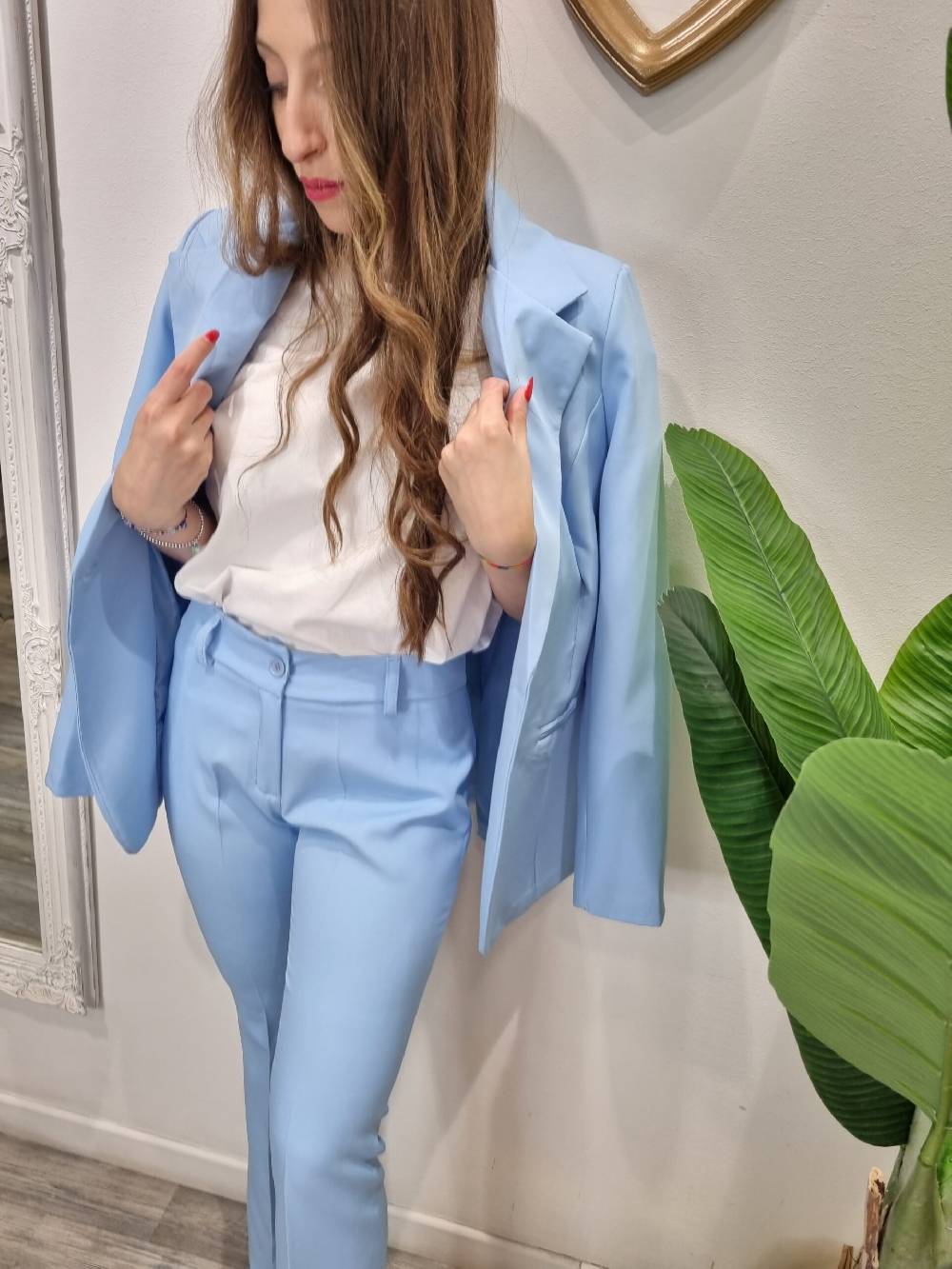Le Chicche Pantalone Azzurro Cielo Prezzo Ridotto