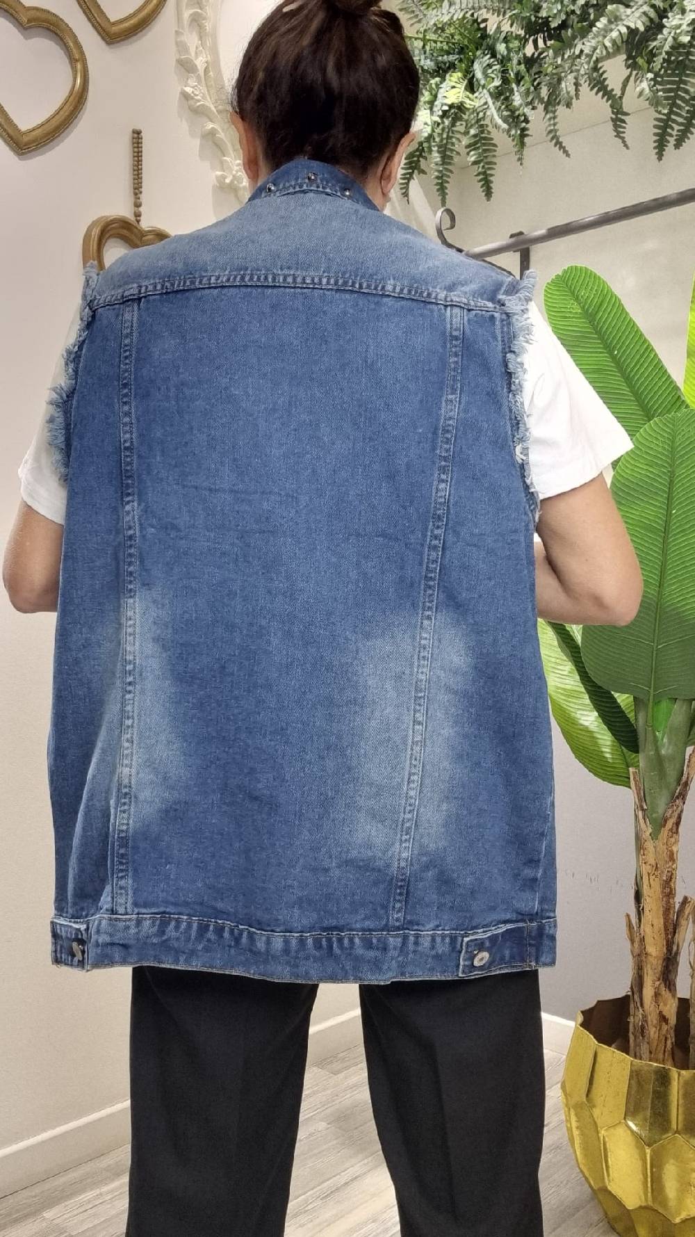 Le Chicche Gilet Jeans 217 50% di sconto con spedizione gratuita
