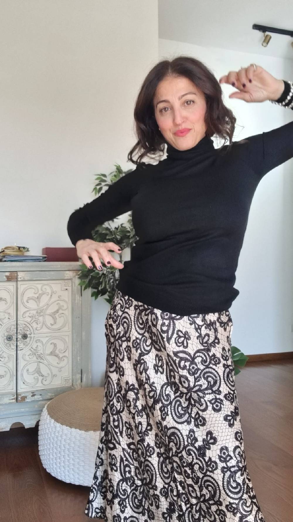 Le Chicche Gonna Stampata Macramè In Saldo