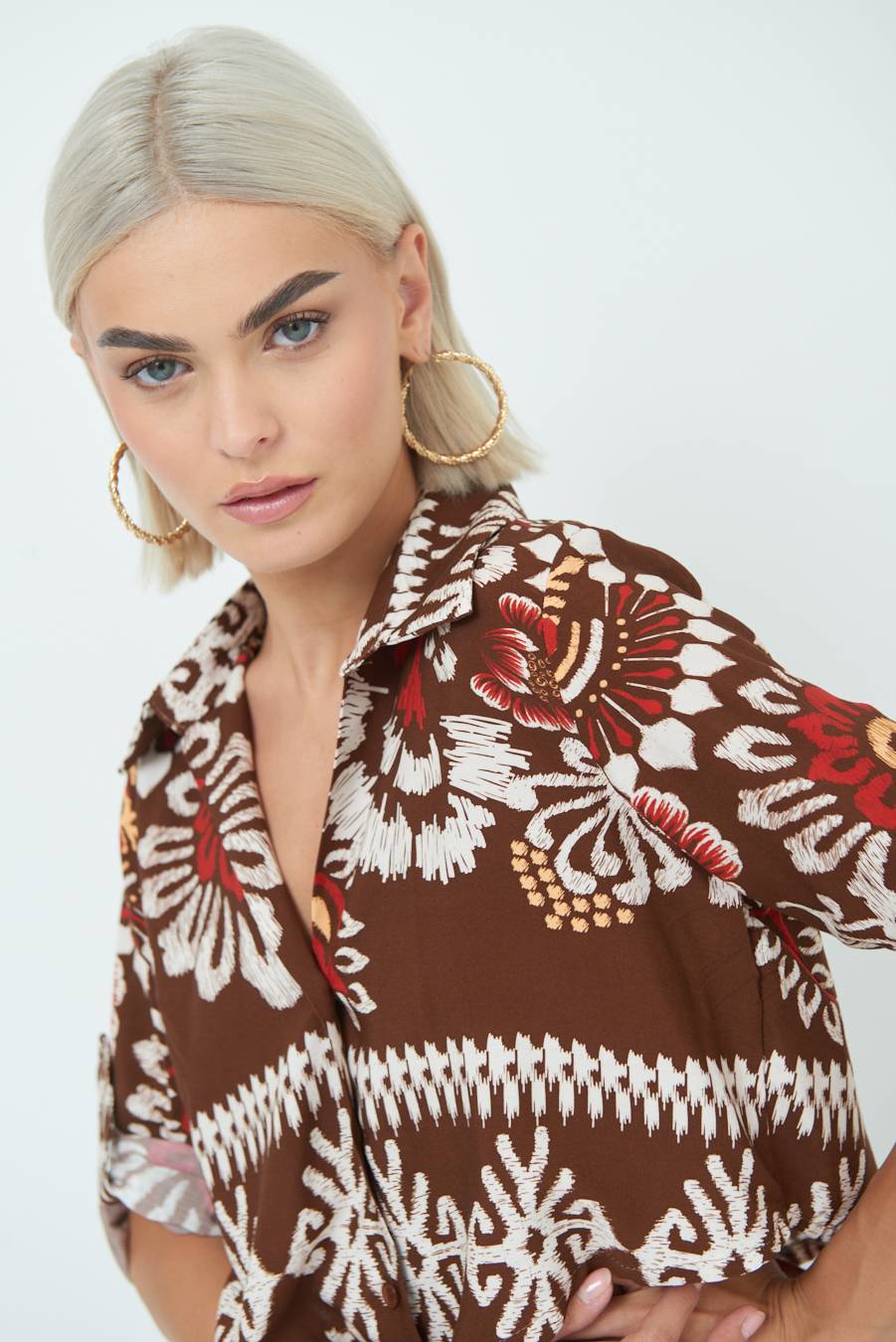 Kikisix CAMICIA CROP BALZA MORO Convenienza