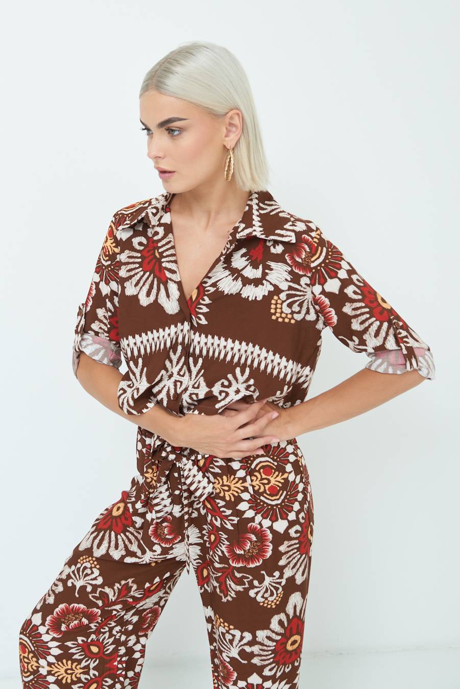 Kikisix CAMICIA CROP BALZA MORO Convenienza