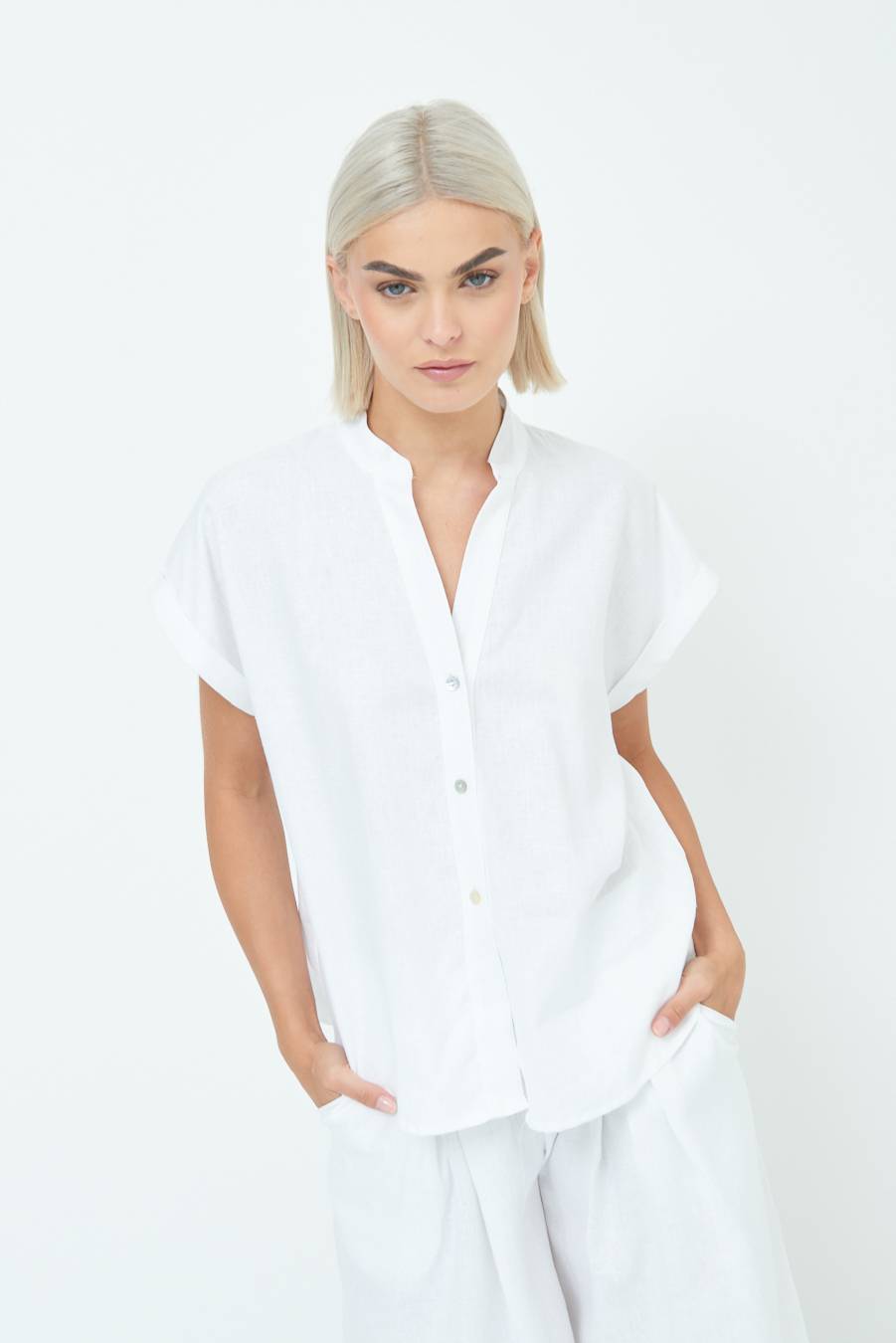 Kikisix CAMICIA MANICA ALETTA PANNA Sconto
