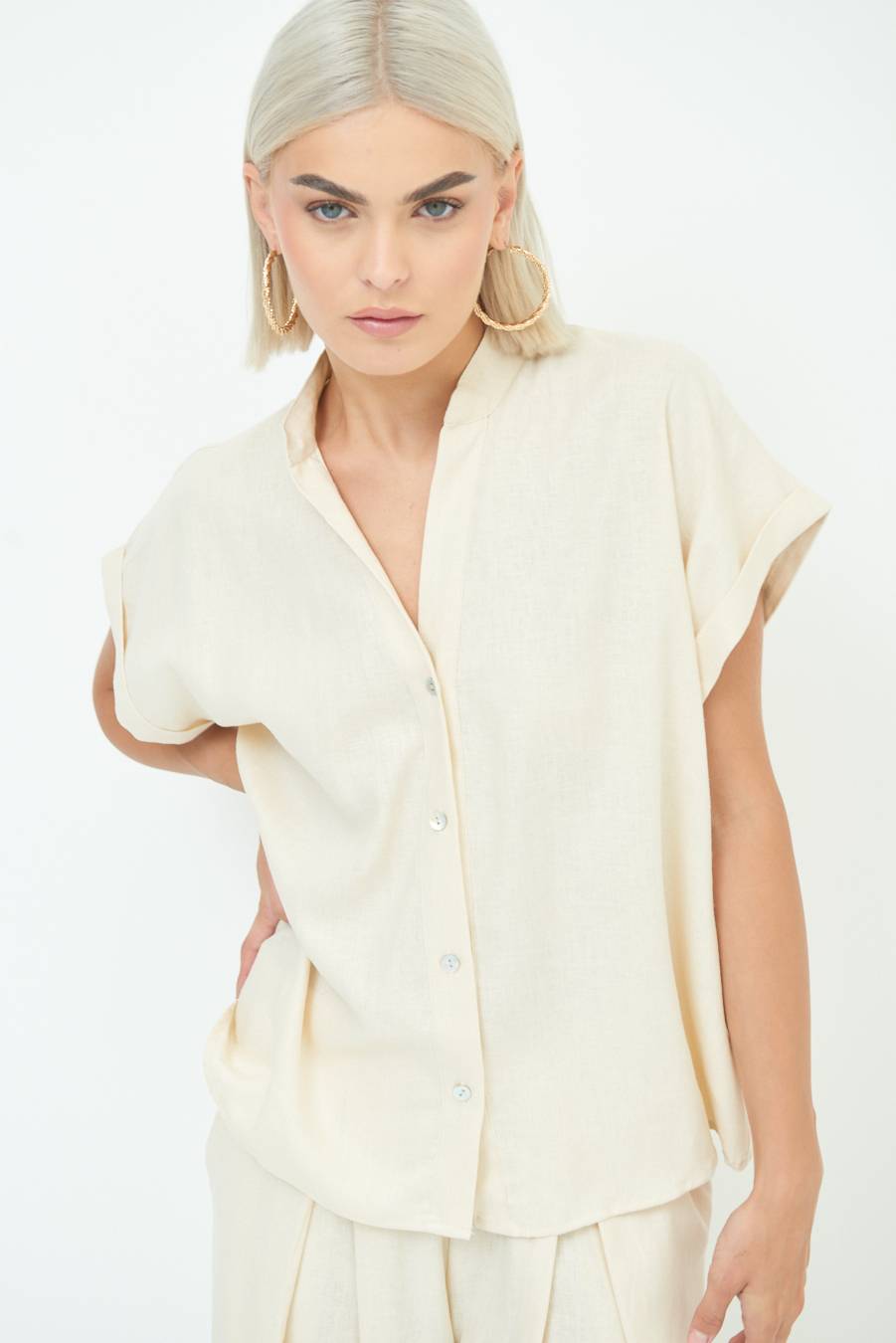 Kikisix CAMICIA MANICA ALETTA NATURALE Offerta