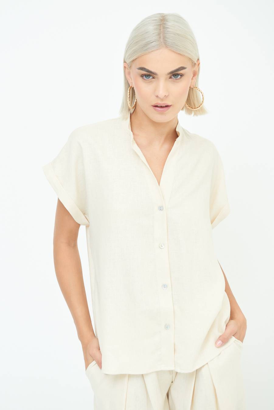 Kikisix CAMICIA MANICA ALETTA NATURALE Offerta