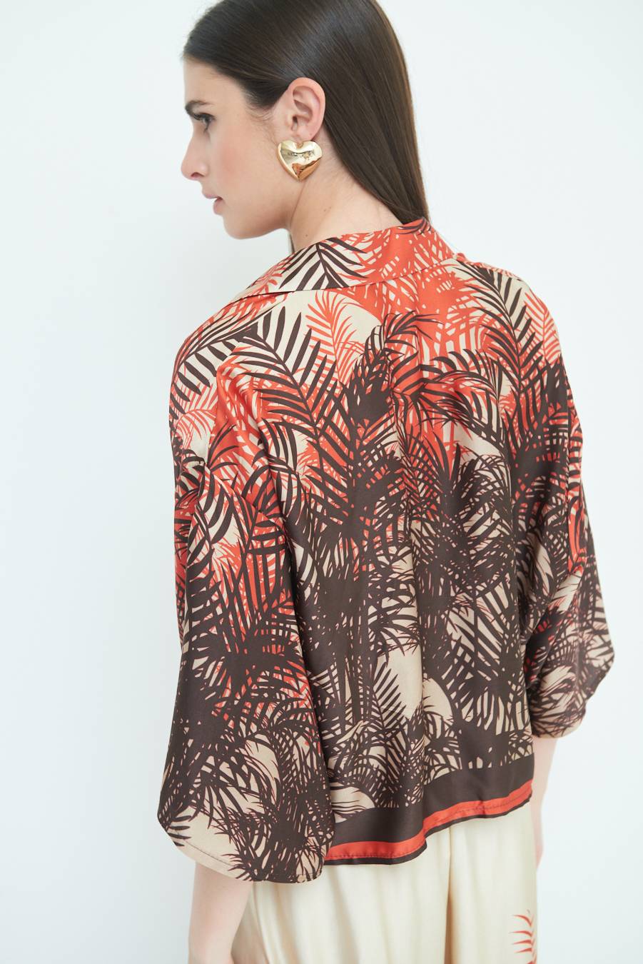 Kikisix CAMICIA FANTASIA BALZA MORO/ARANCIO Offerte