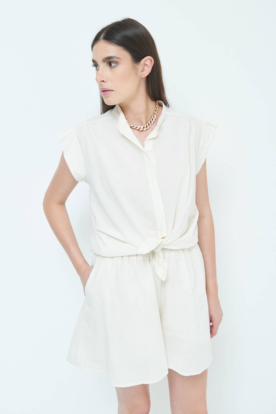 Kikisix CAMICIA SMANICATA CON NODO BURRO Italia