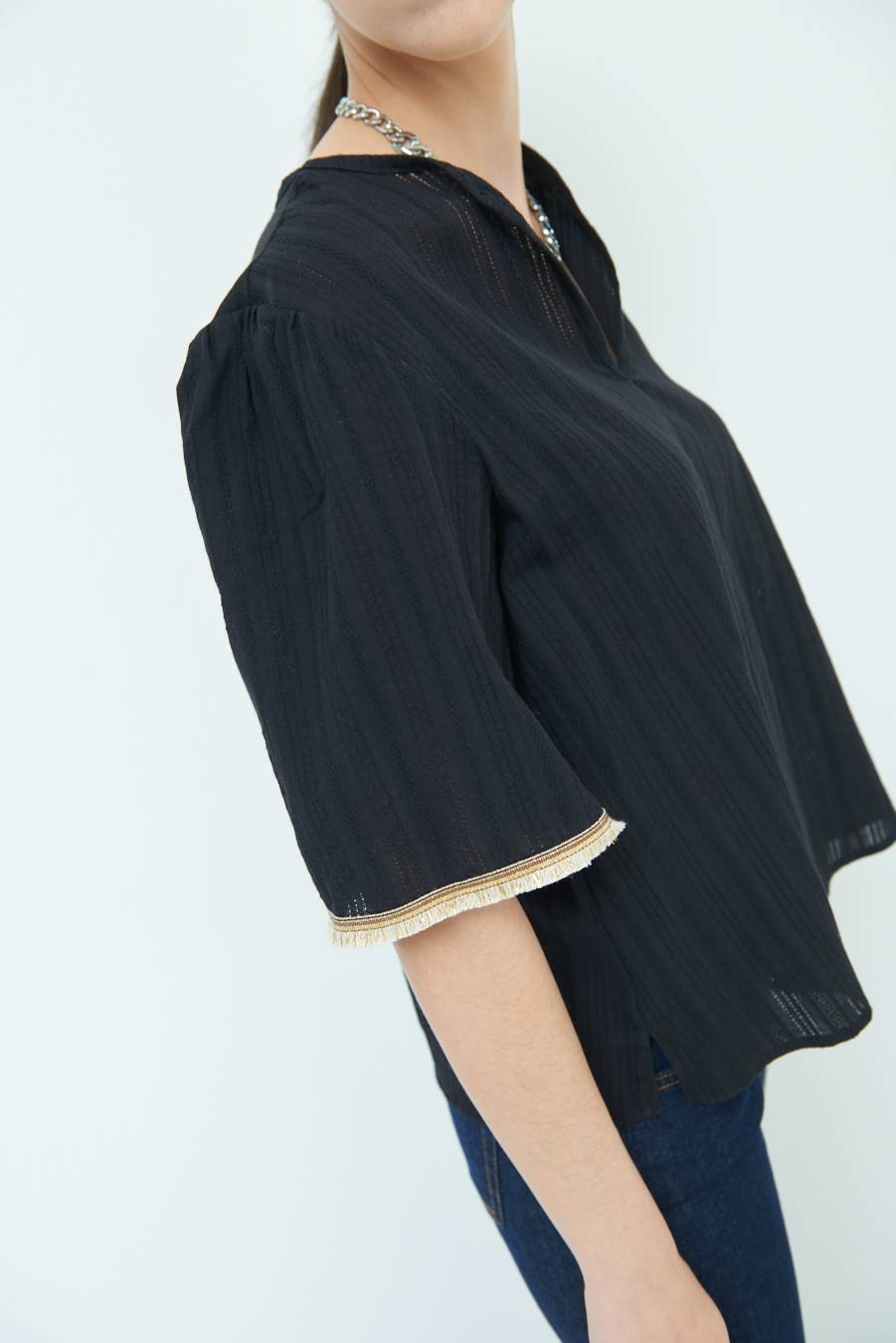 Kikisix CASACCA CON INSERTO ORO NERO Novità