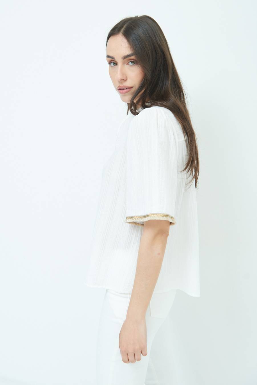 Kikisix CASACCA CON INSERTO ORO BIANCO Vendite stagionali