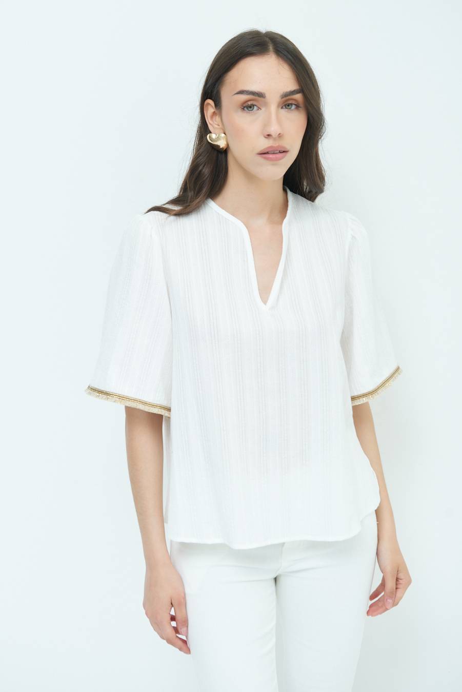 Kikisix CASACCA CON INSERTO ORO BIANCO Vendite stagionali