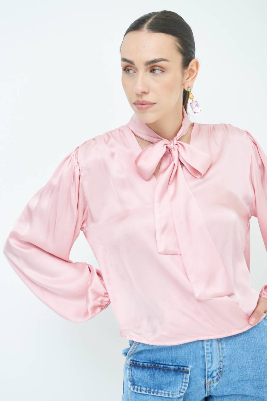 Kikisix CASACCA INCROCIO RASO VISCOSA ROSA Offerta