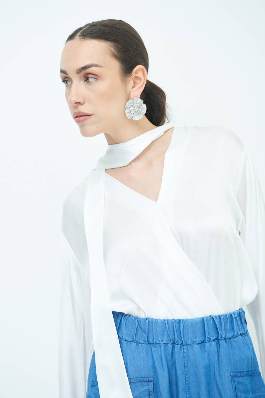 Kikisix CASACCA INCROCIO RASO VISCOSA BURRO Outlet