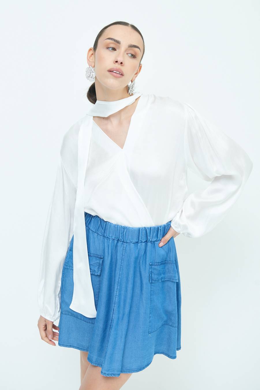Kikisix CASACCA INCROCIO RASO VISCOSA BURRO Outlet