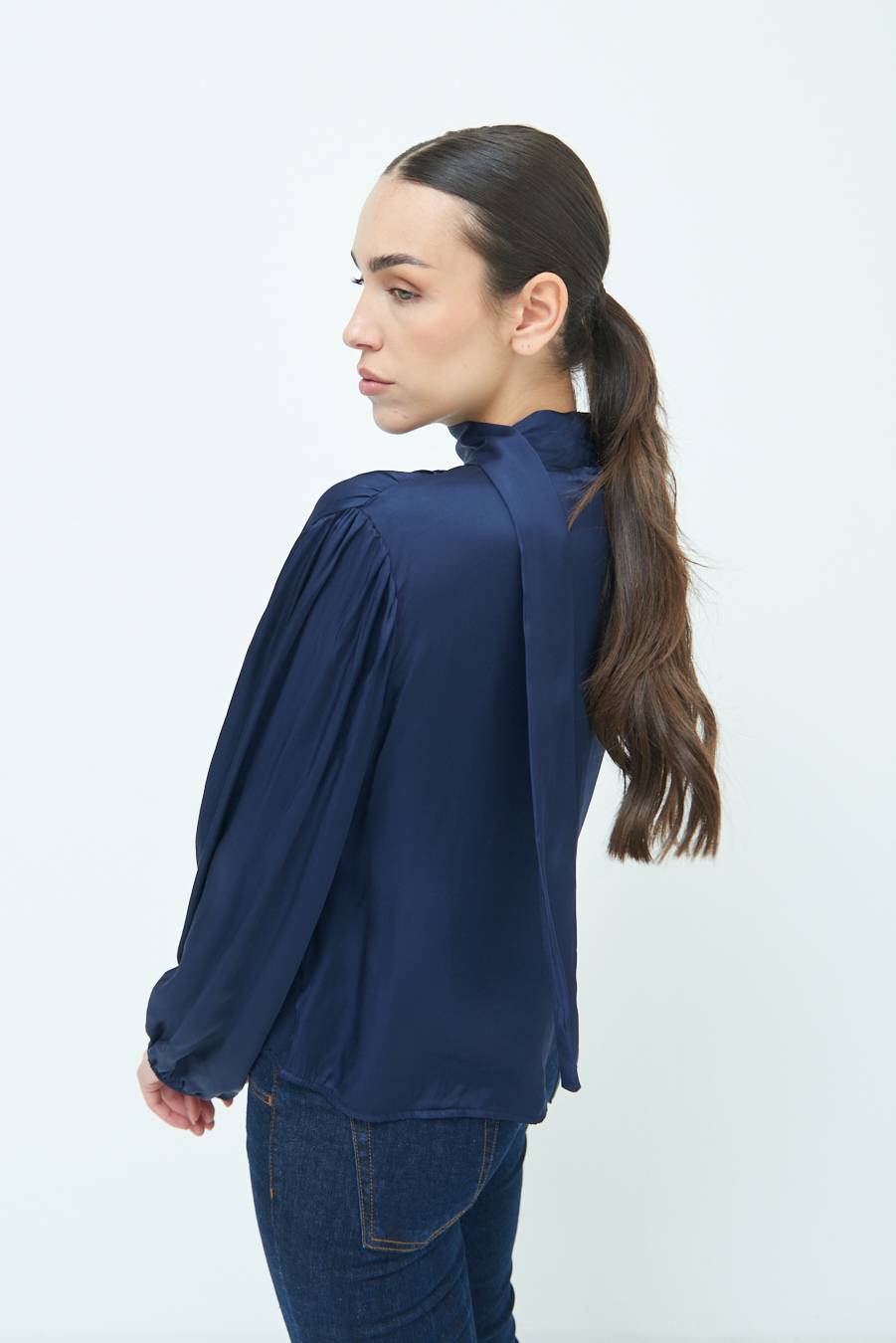 Kikisix CASACCA INCROCIO RASO VISCOSA BLU In Vendita