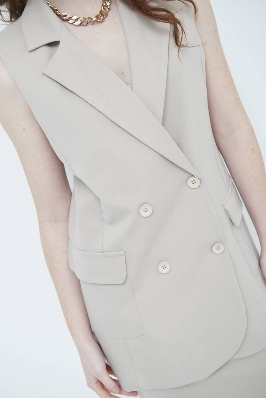 Kikisix GIACCA SMANICATA DOPPIOPETTO BEIGE Soddisfazione Garantita