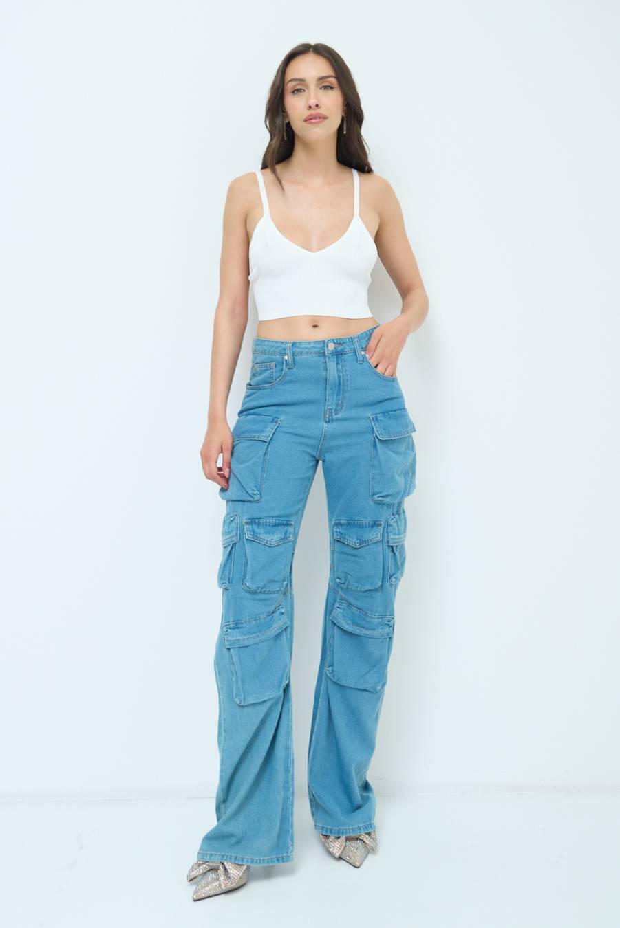 Kikisix JEANS CARGO JEANS Economico