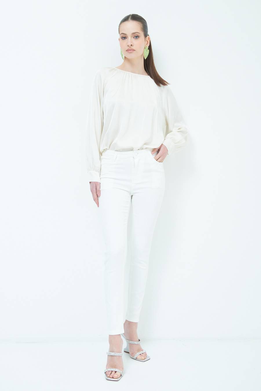 Kikisix JEANS PUSH BIANCO Online