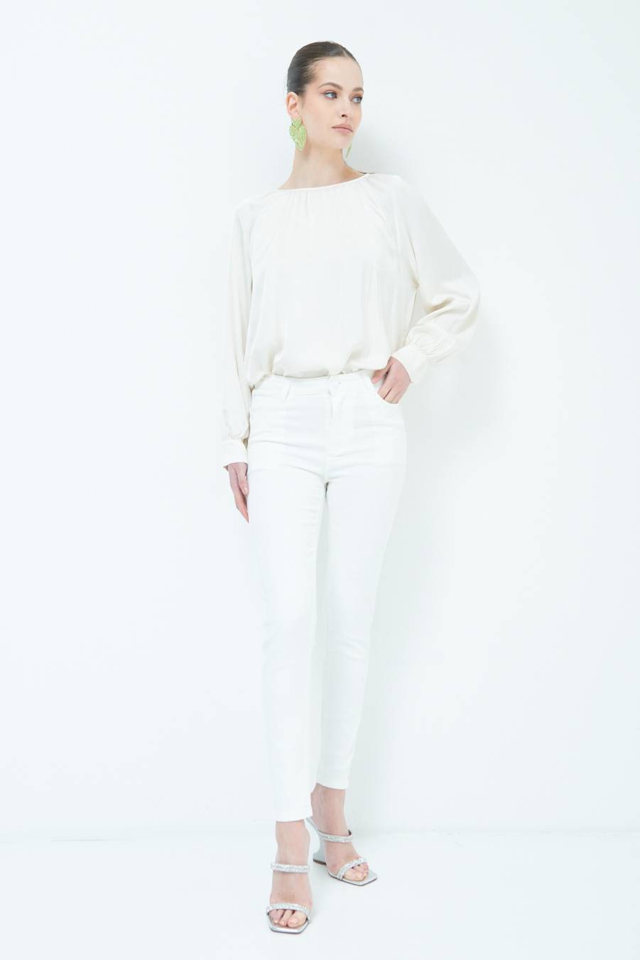 Kikisix JEANS PUSH BIANCO Online