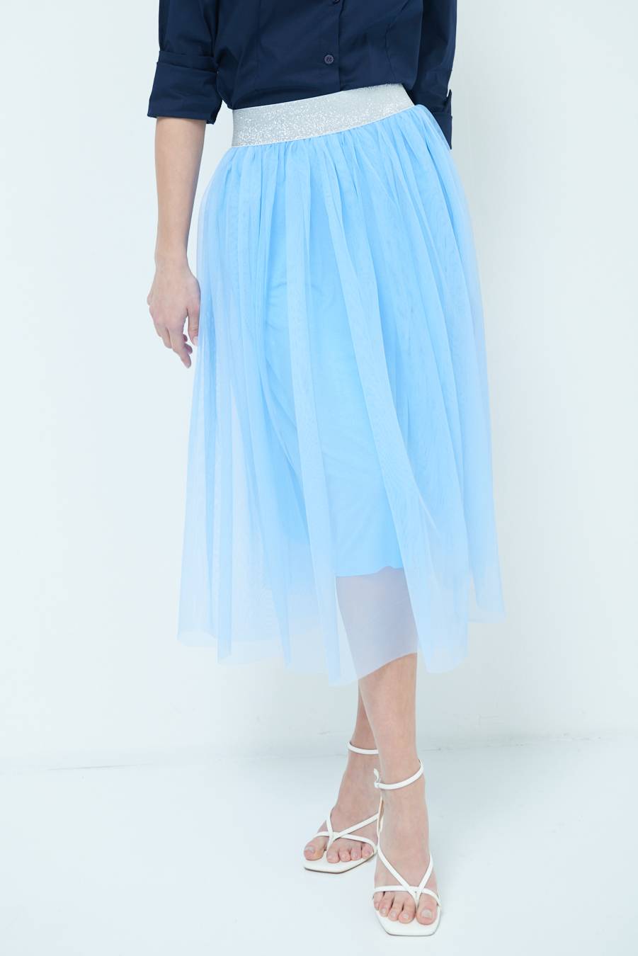 Kikisix GONNA TULLE CELESTE Vendita