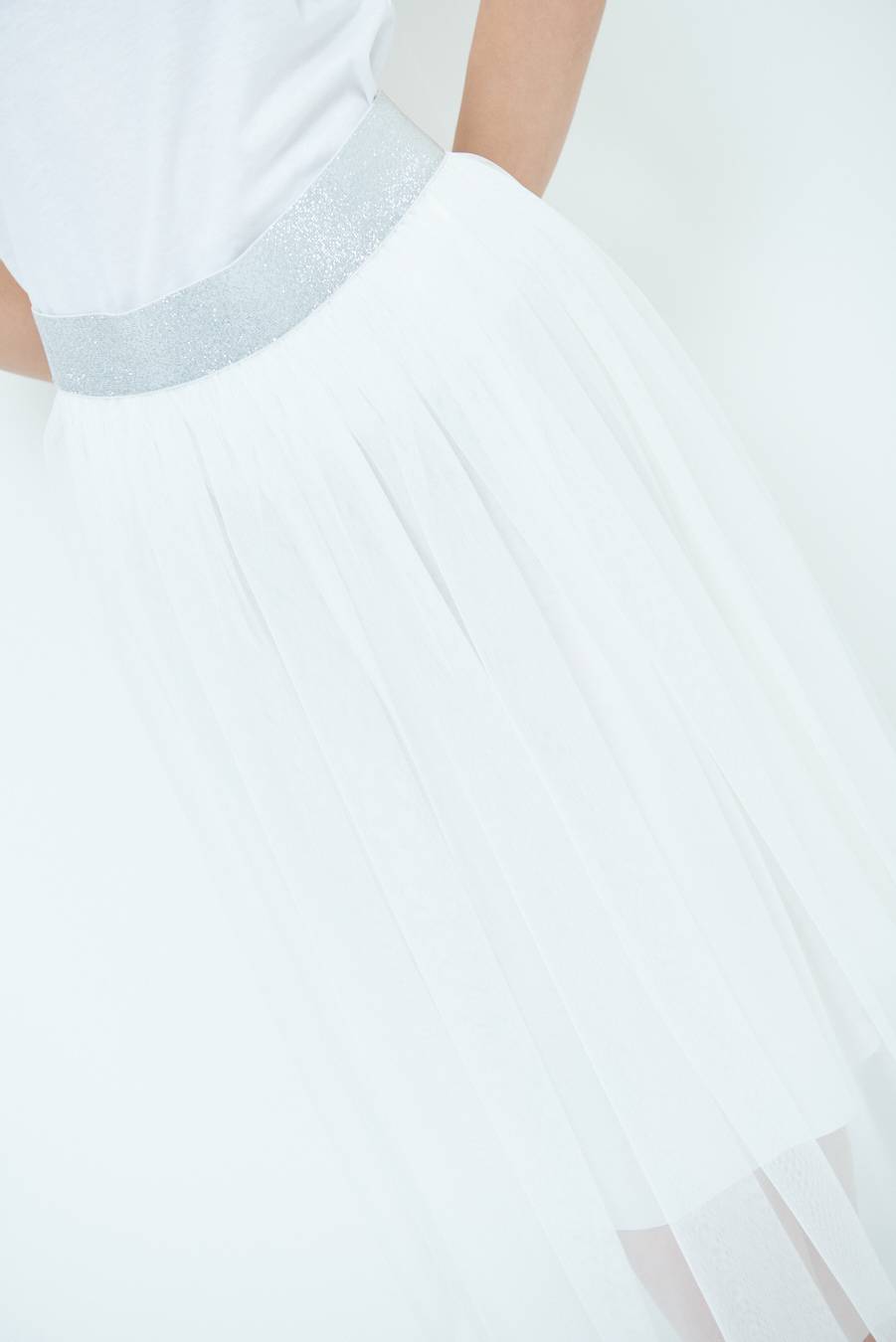 Kikisix GONNA TULLE BIANCO Pezzi Unici