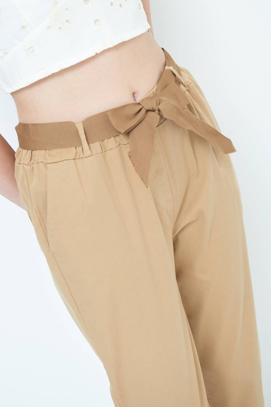 Kikisix PANTALONE DRITTO CON RISVOLTO CAMMELLO Vendite Flash