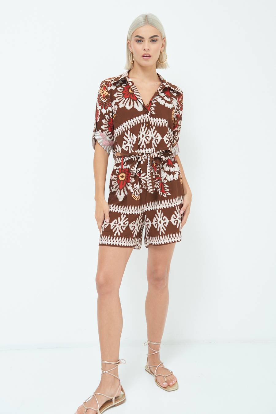 Kikisix SHORTS CON CINTURA STAMPA BALZA MORO Italia
