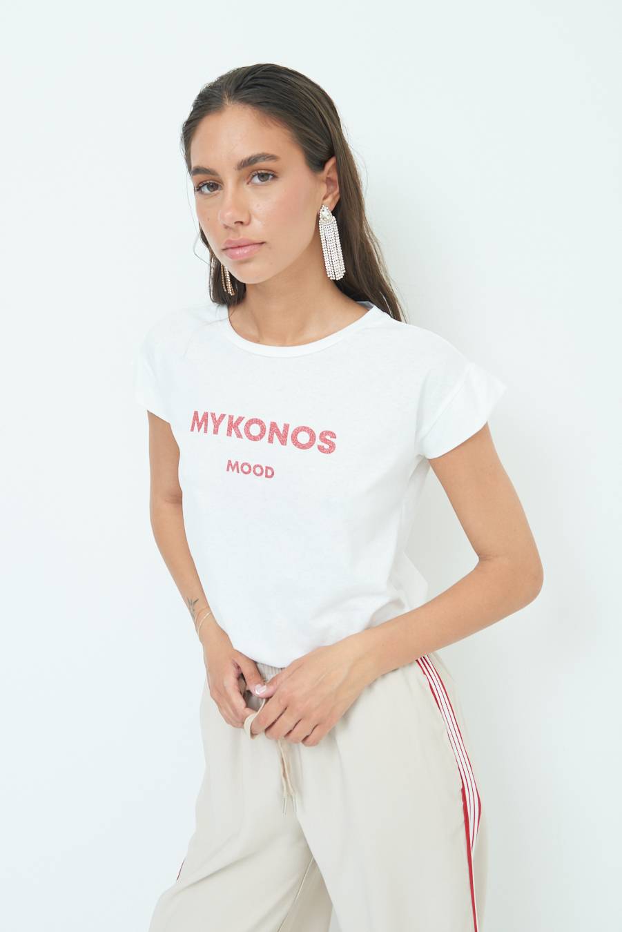 Kikisix T-SHIRT ''MYKONOS'' ROSSO Super Saving Price