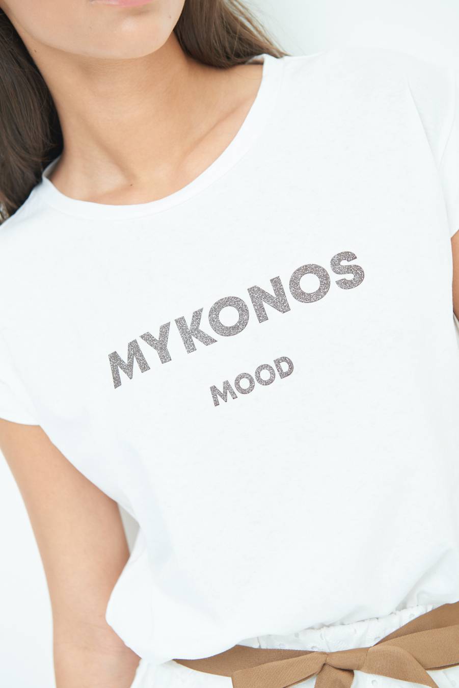 Kikisix T-SHIRT ''MYKONOS'' CIOCCOLATO Offerta settimanale