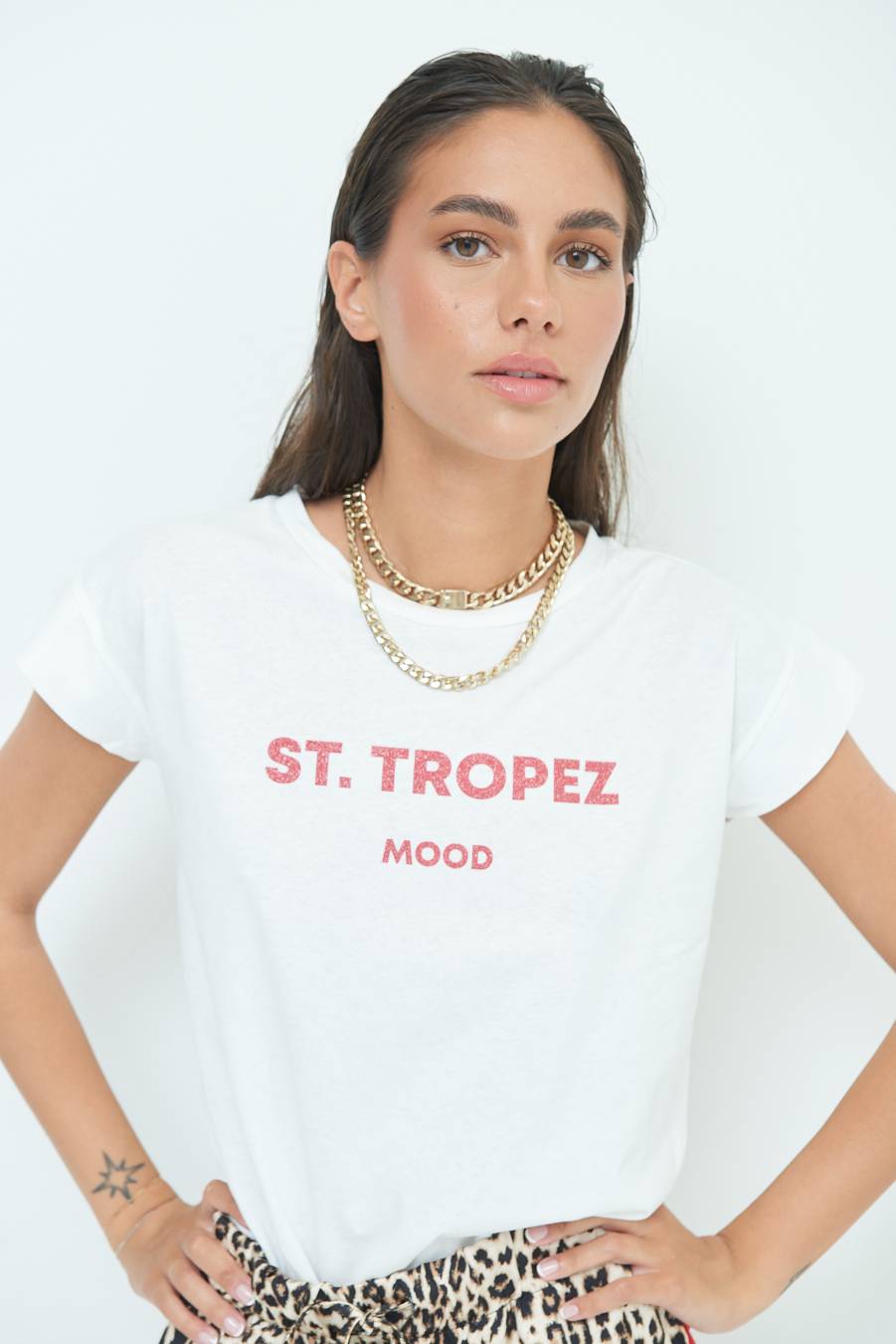 Kikisix T-SHIRT ''ST.TROPEZ'' ROSSO Ultimi tre giorni