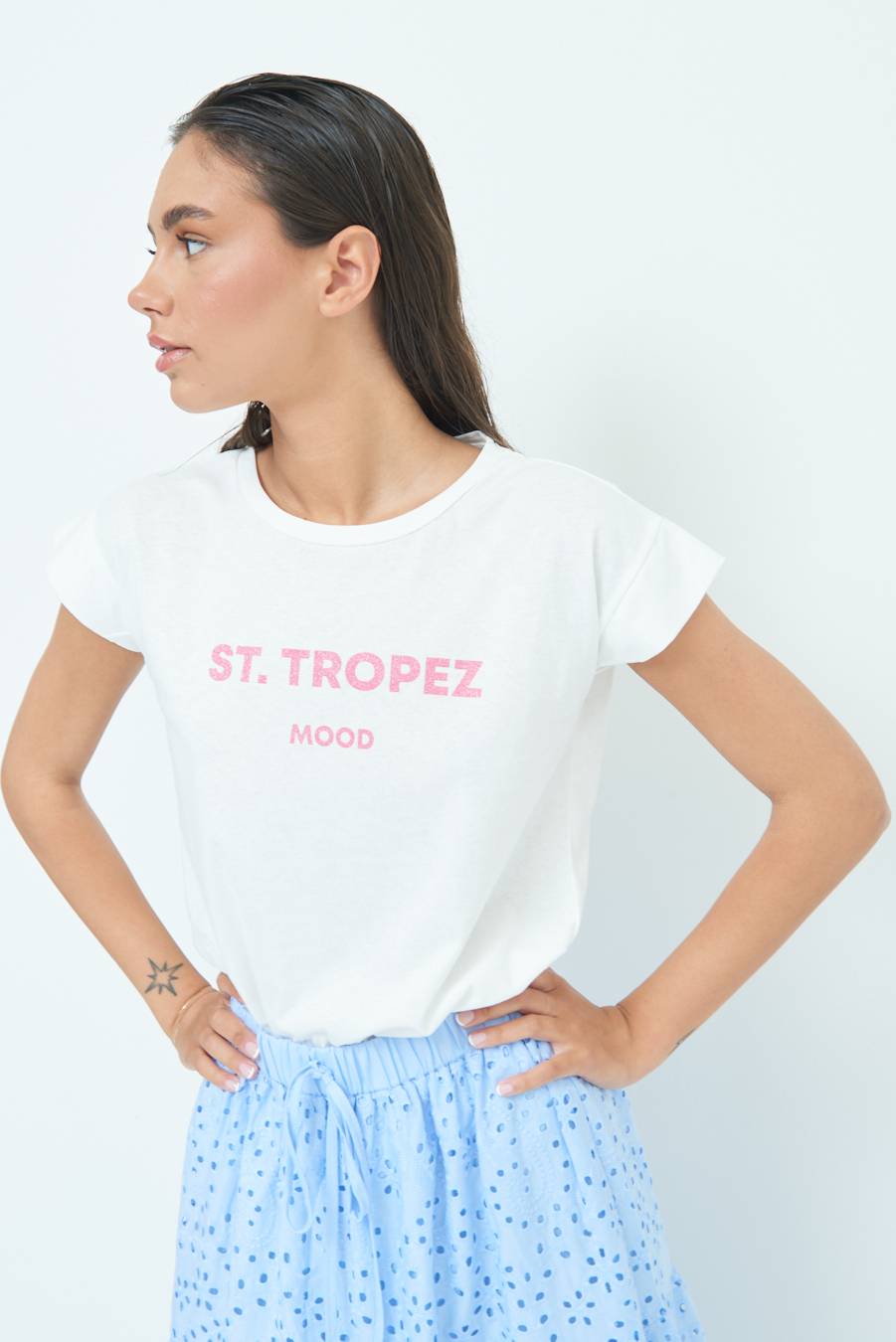 Kikisix T-SHIRT ''ST.TROPEZ'' BUBBLE Latest stili