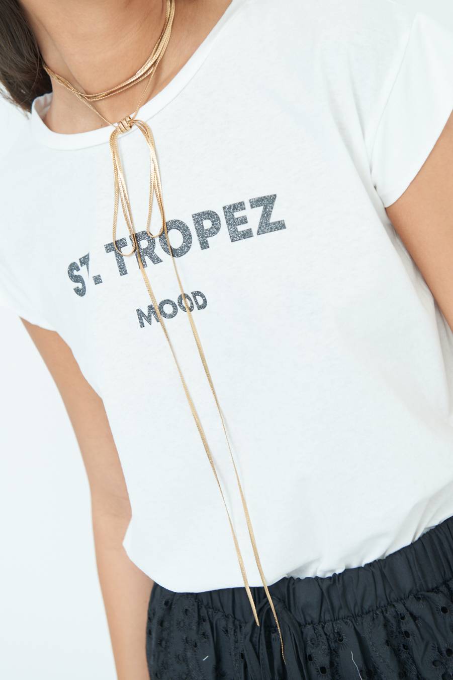 Kikisix T-SHIRT ''ST.TROPEZ'' NERO Ultimi due giorni