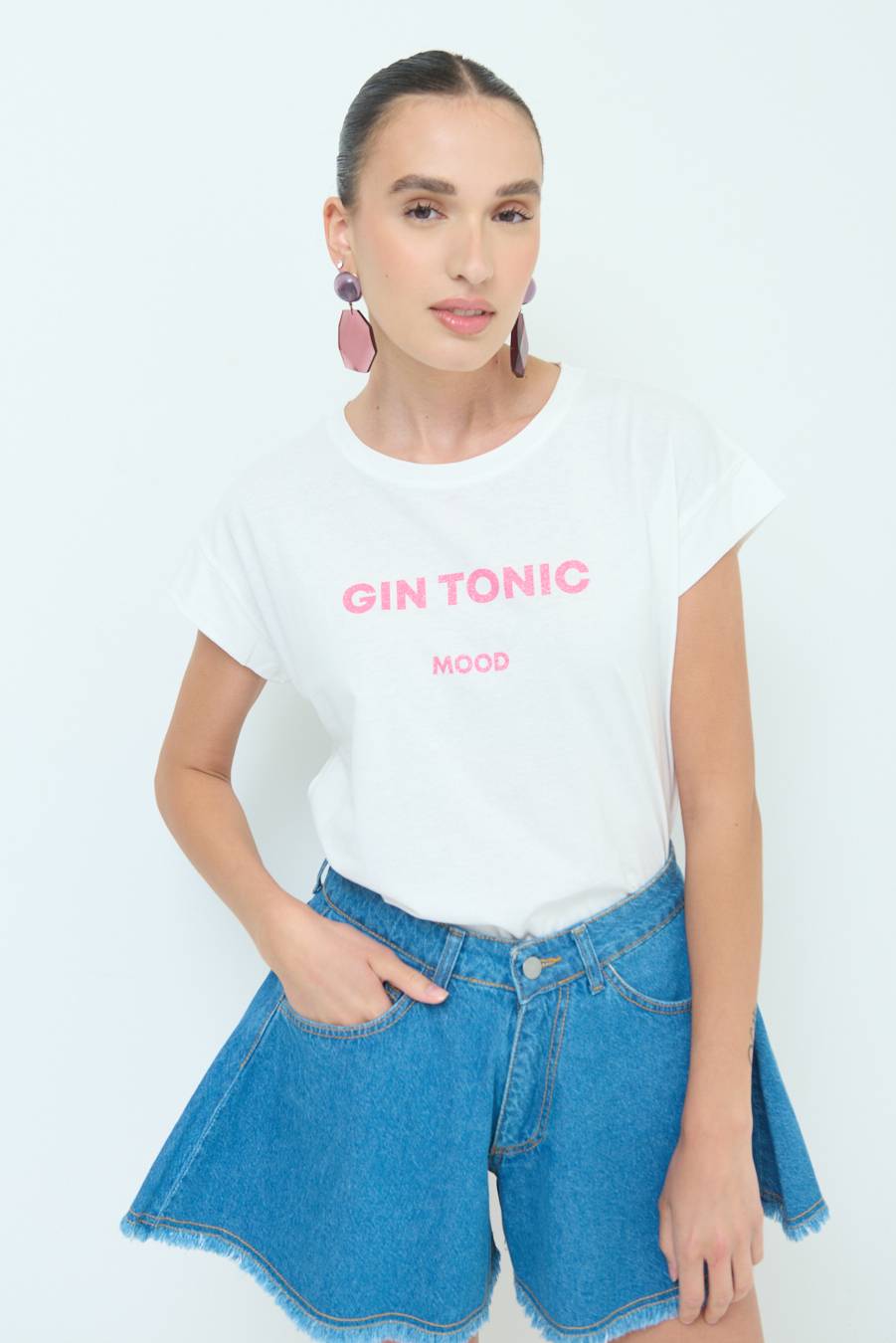 Kikisix T-SHIRT ''GIN TONIC'' BUBBLE Offerta speciale della fabbrica