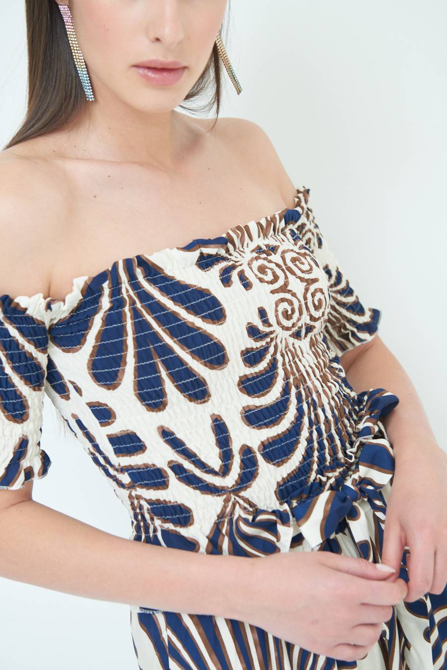 Kikisix TOP ETNICO VISCOSA BLU In vendita
