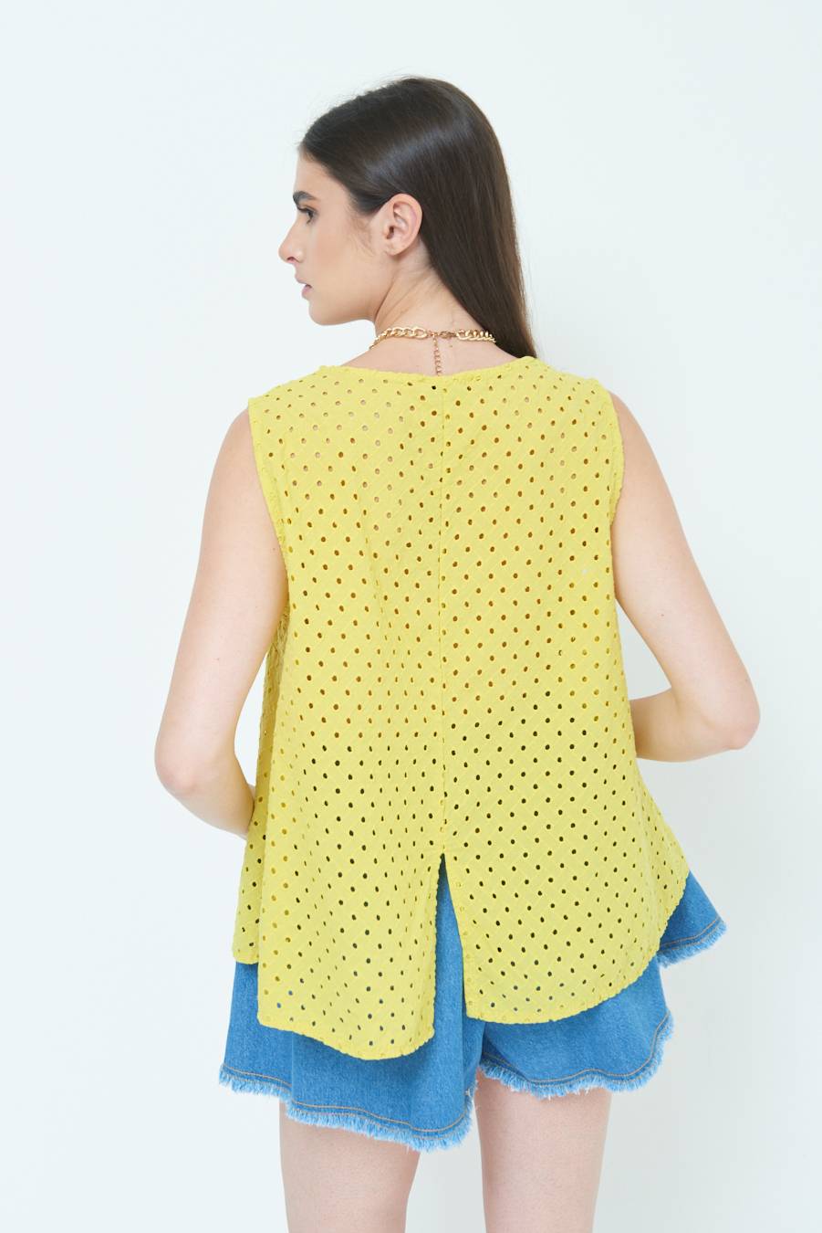 Kikisix TOP SMANICATO SANGALLO LIMONE In Linea