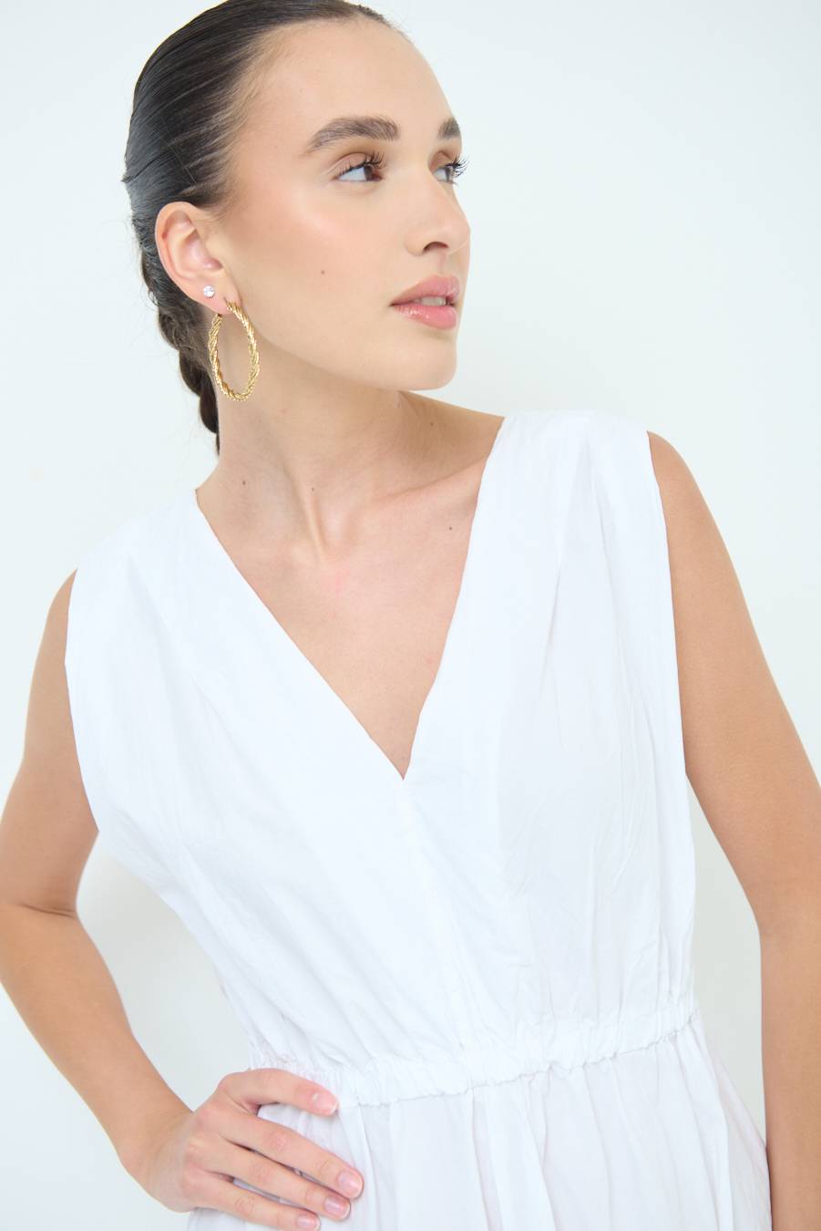 Kikisix ABITO MIDI CON ELASTICO BIANCO Online