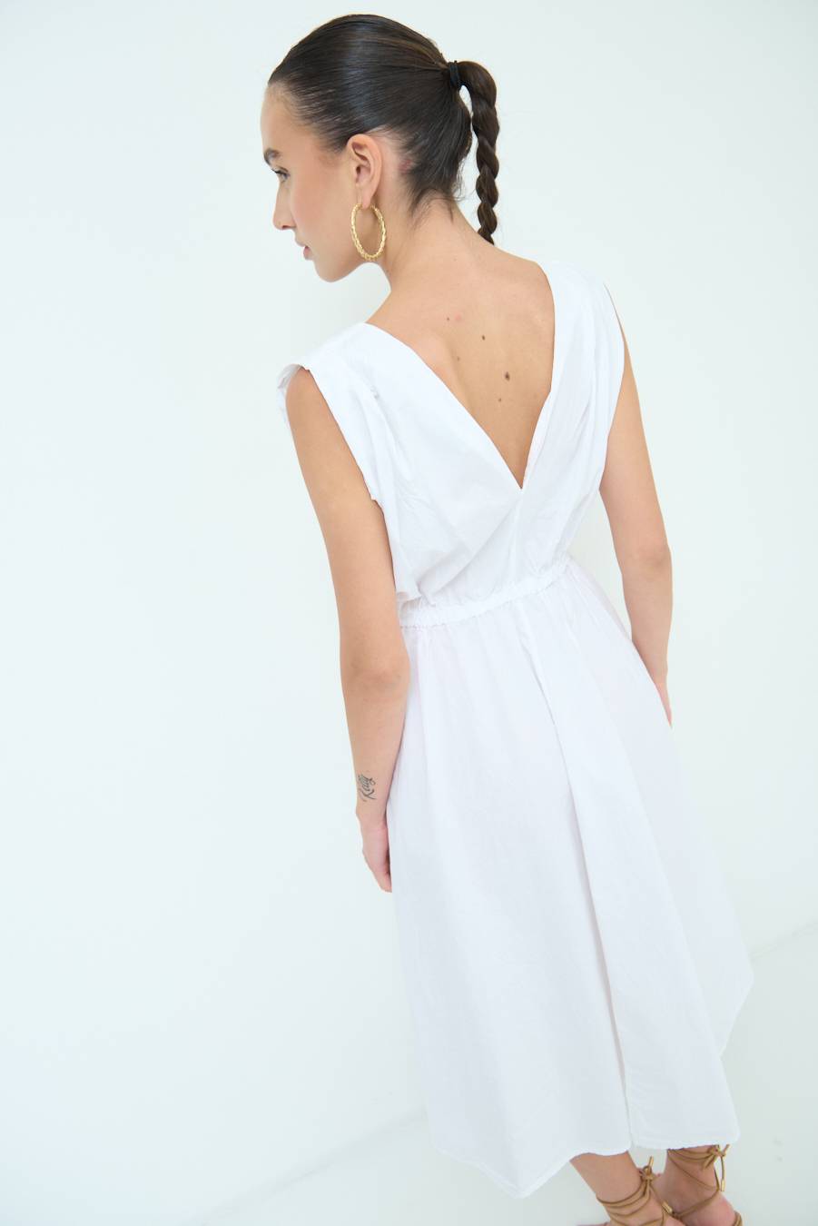 Kikisix ABITO MIDI CON ELASTICO BIANCO Online
