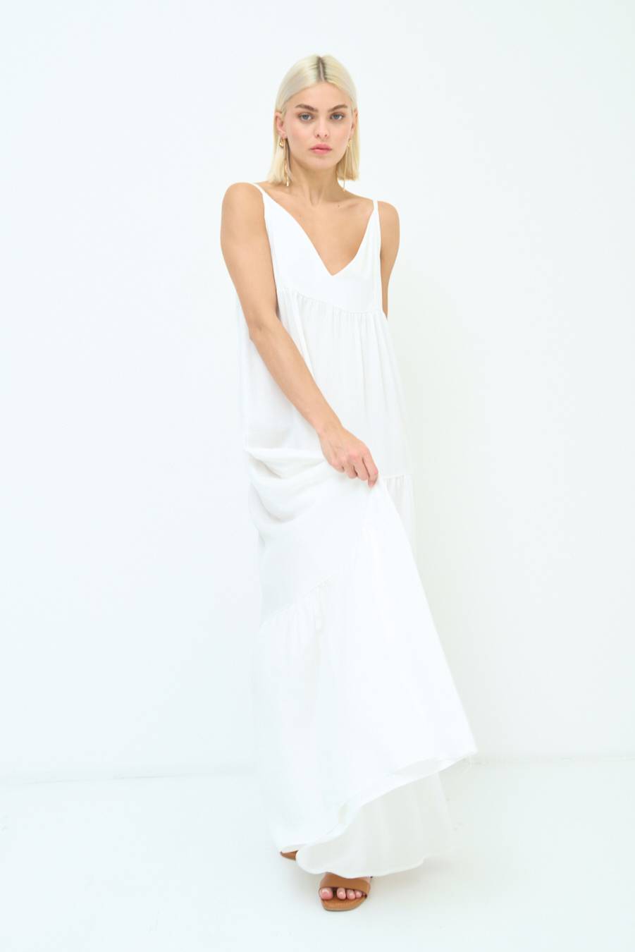 Kikisix ABITO AMPIO MAXI BIANCO Saldi Di Fabbrica