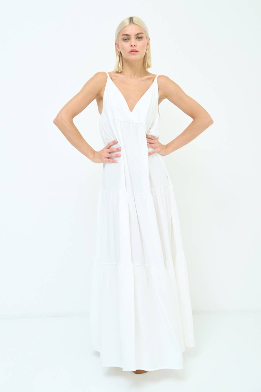 Kikisix ABITO AMPIO MAXI BIANCO Saldi Di Fabbrica