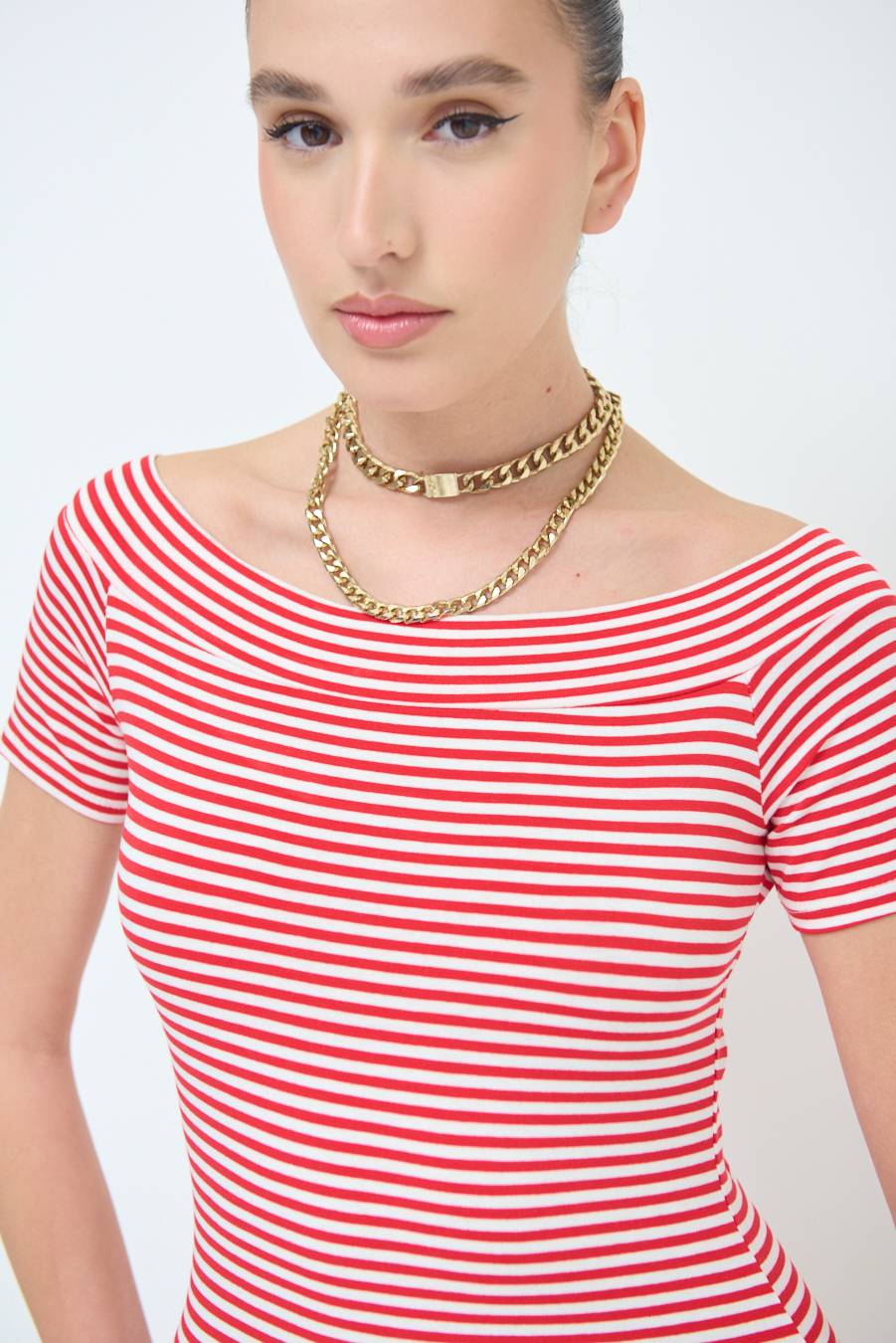 Kikisix ABITO SCOLLO SHIFFER ROSSO Vendite Flash