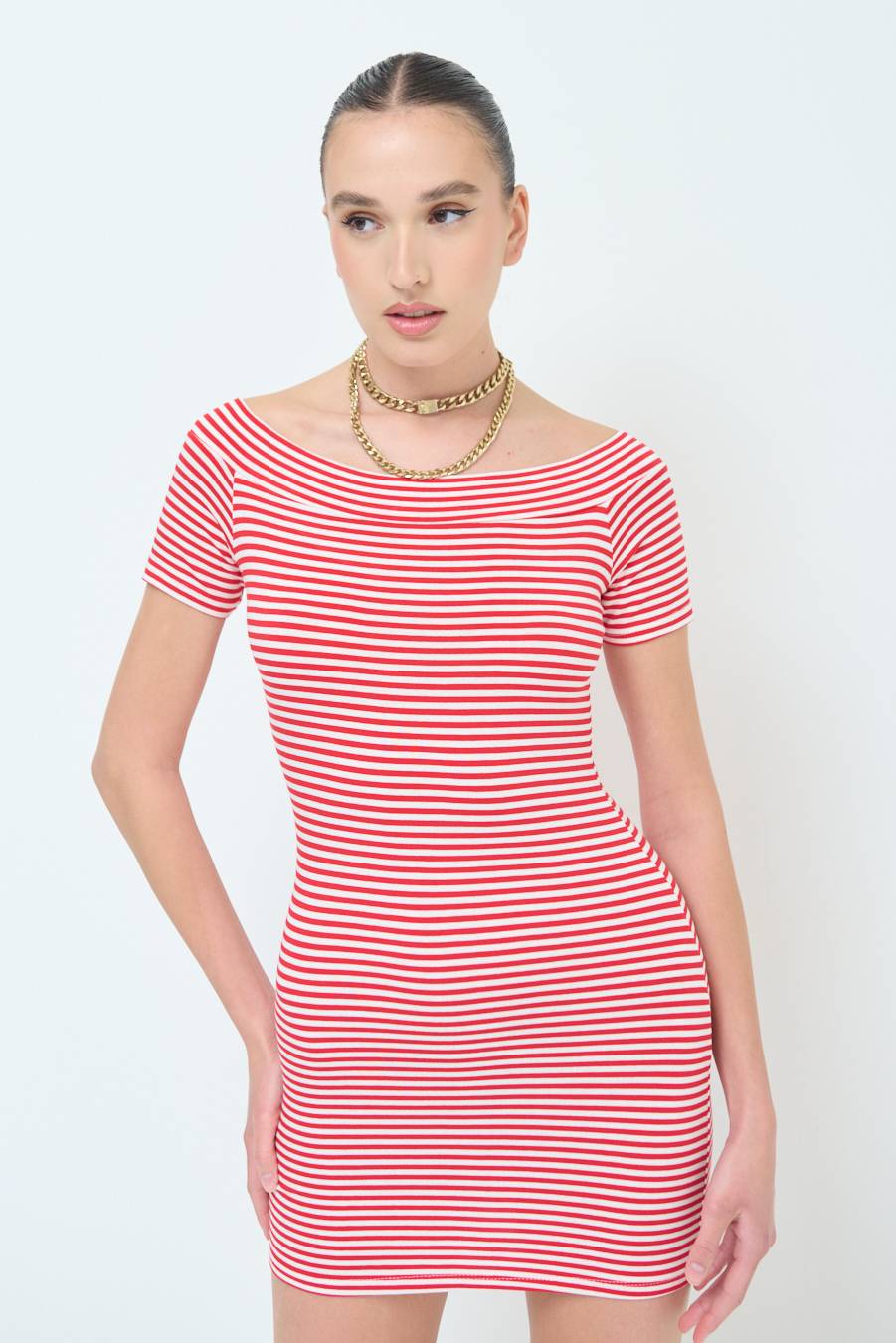 Kikisix ABITO SCOLLO SHIFFER ROSSO Vendite Flash